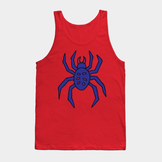 CREEPY POISONOUS SPIDER Purple Blue Red from my Cabinet of Curiosities - UnBlink Studio by Jackie Tahara Tank Top by UnBlink Studio by Jackie Tahara